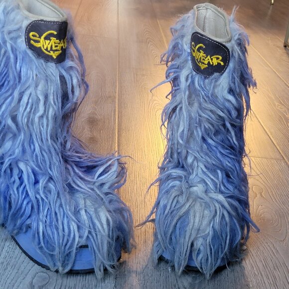 SWEAR ALTERNATIVE YETI BOOTS | Moon Boots | Furry Boots | 90's swear platforms - Picture 6 of 9